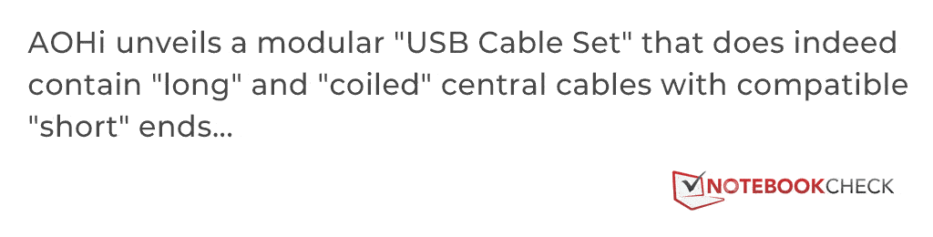 AOHI Modular Extension Cable Set For Fast Charging