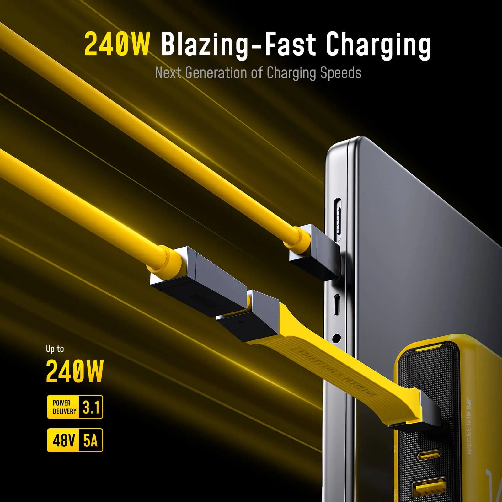 AOHI The Future 4-In-1 Splicable USB4 PD 3.1 Racing Cable Set (40Gbps/ 240W/ 8K)