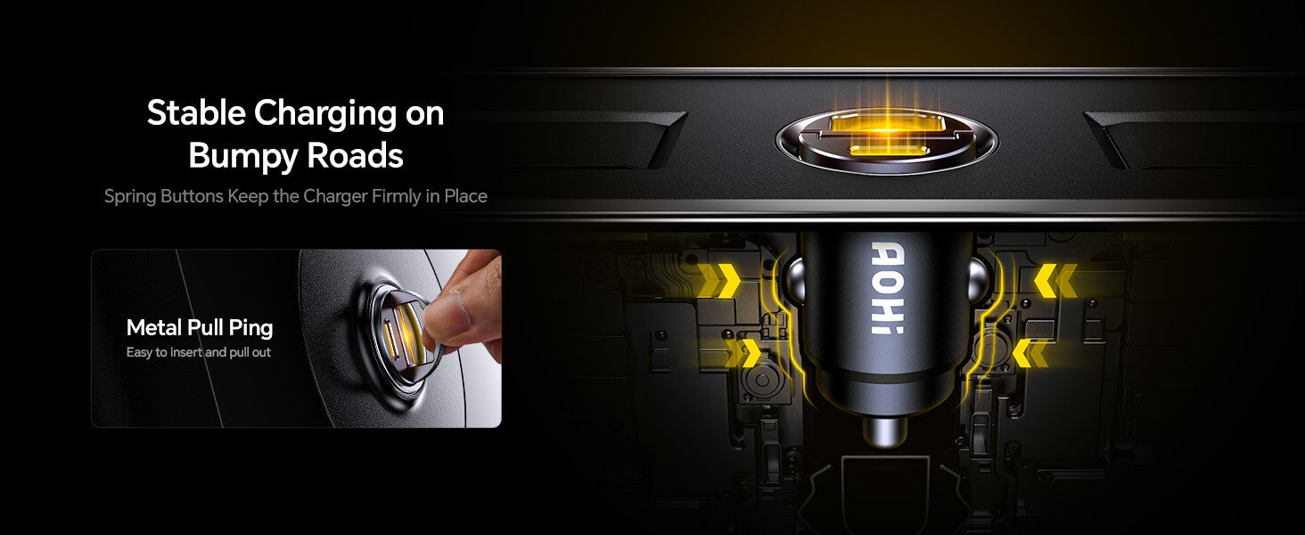 AOHI SUPERAUTO PD 45W Fast Car Charger (USB-C & USB-A)