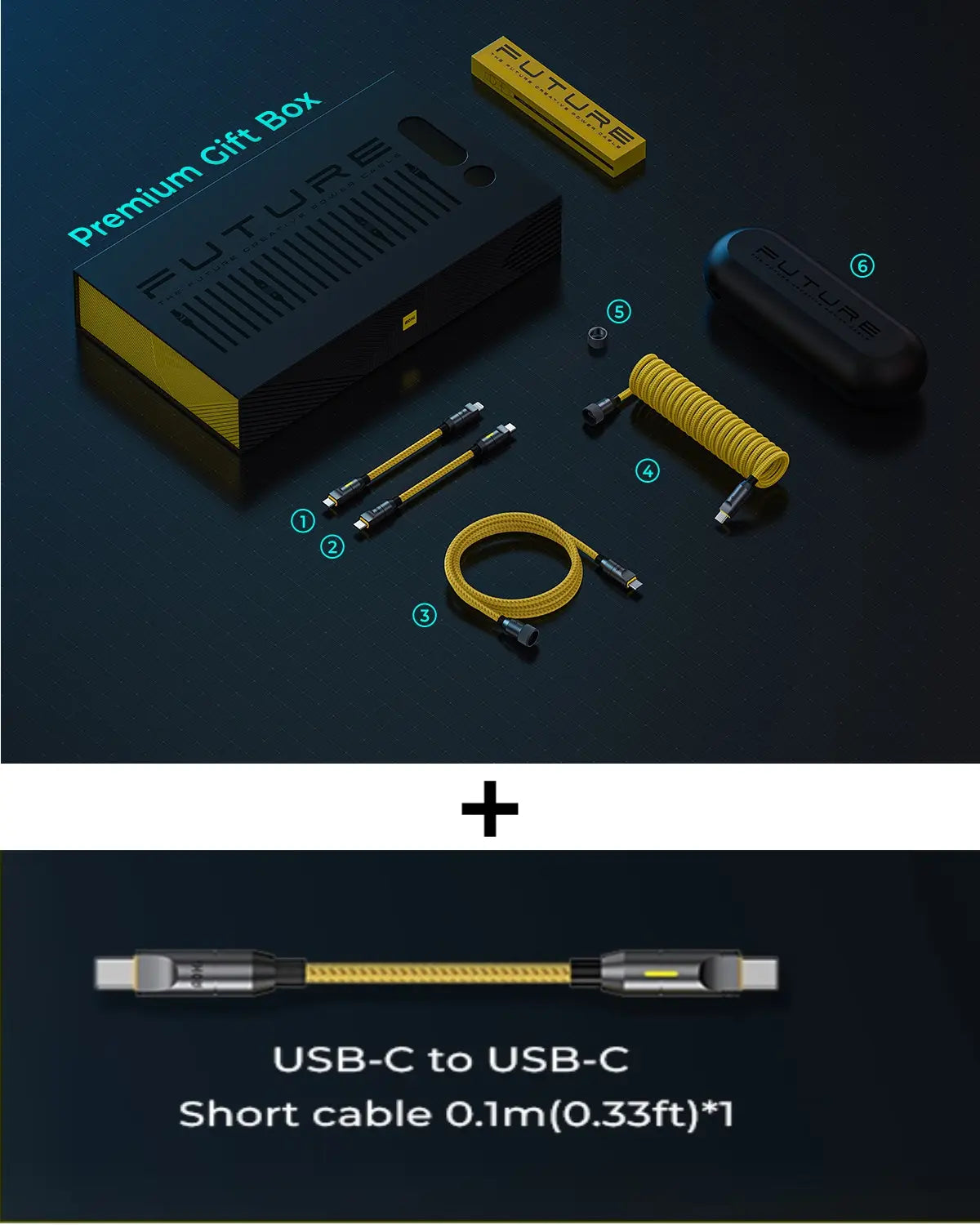 AOHI 240W Modular-Extension Fast Cable Set For Future (0.33~8.53FT) - AOHi