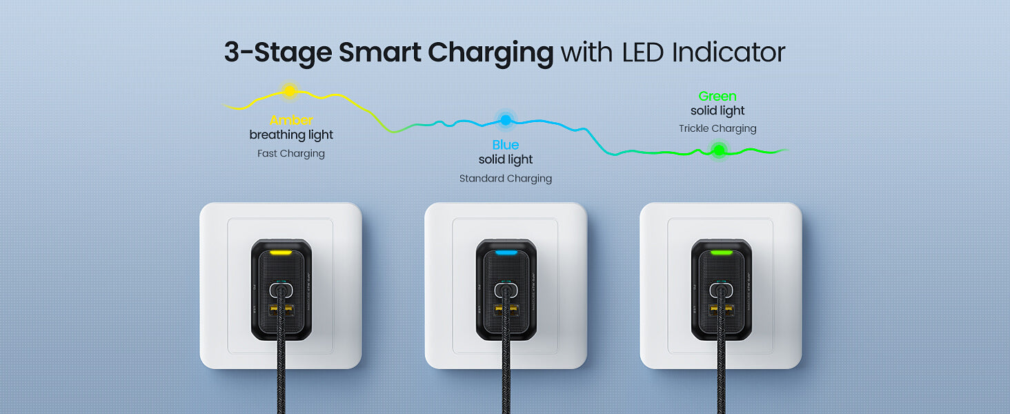 AOHI MAGCUBE 67W DUAL-PORT FOLDABLE GAN CHARGER WITH LED CABLE